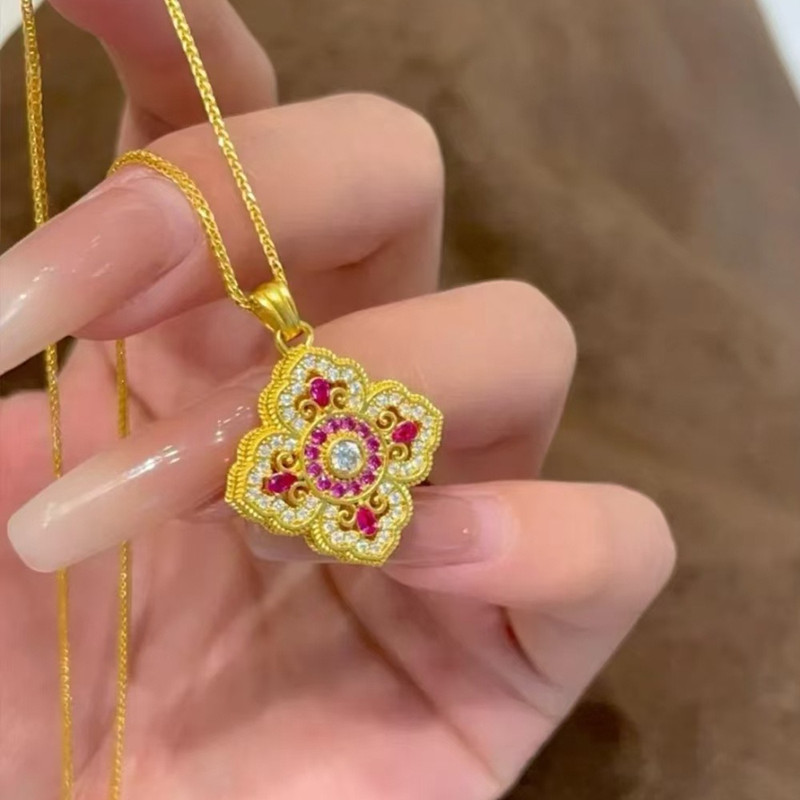 Vintage Luxury Hollow 4 Leaves - Red Clover Flower บทวิจารณ์และราคา