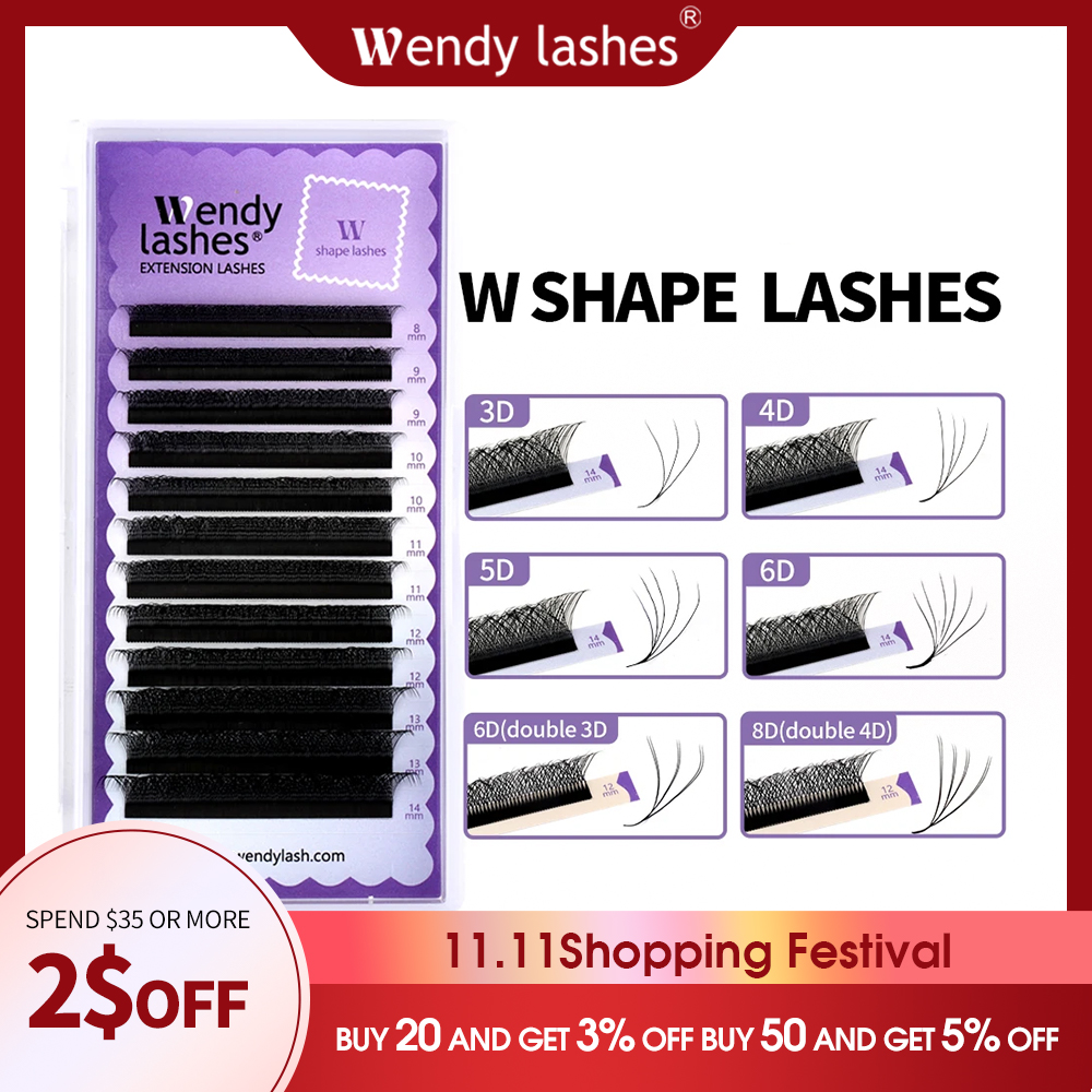 Wendy Lashes W Shape Bloom 3D/ - Red Clover Flower บทวิจารณ์และราคา
