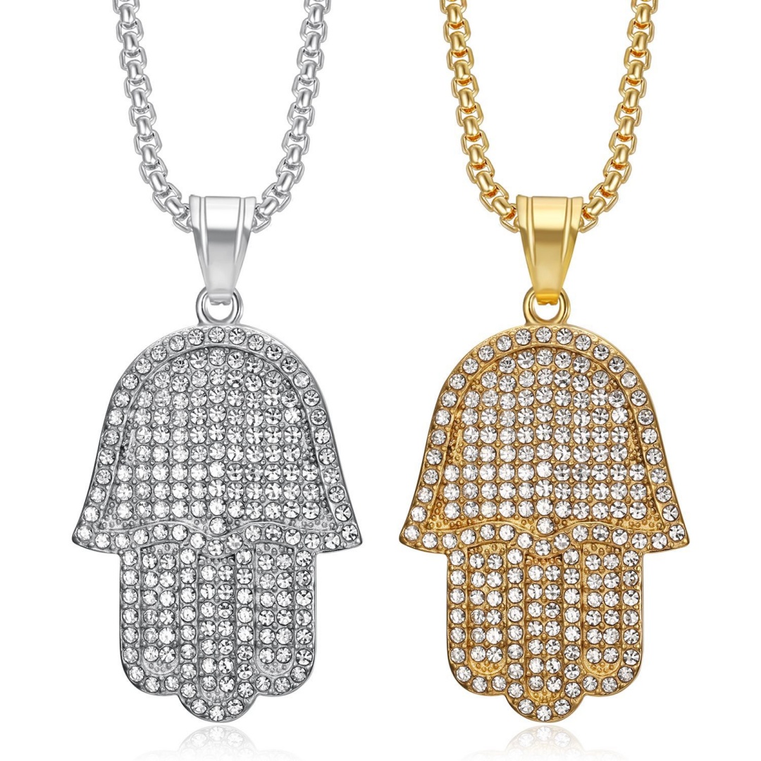 Hip Hop Iced Out Hamsa Hand of - Tulsi Holy Basil บทวิจารณ์และราคา