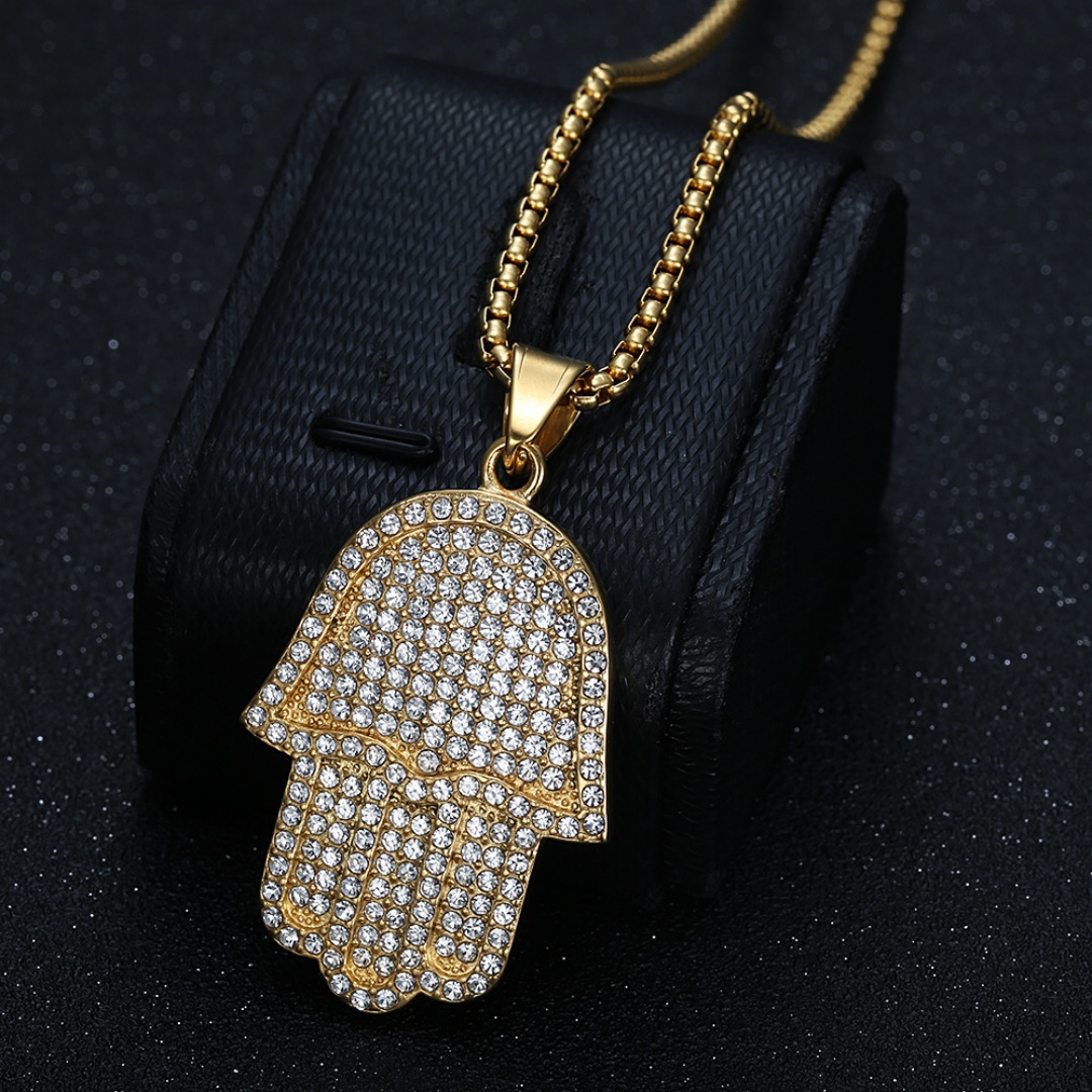 Hip Hop Iced Out Hamsa Hand of - Tulsi Holy Basil บทวิจารณ์และราคา