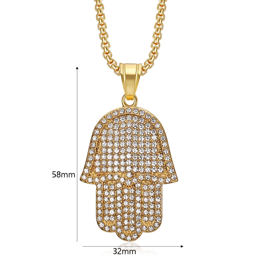 Hip Hop Iced Out Hamsa Hand of - Tulsi Holy Basil บทวิจารณ์และราคา