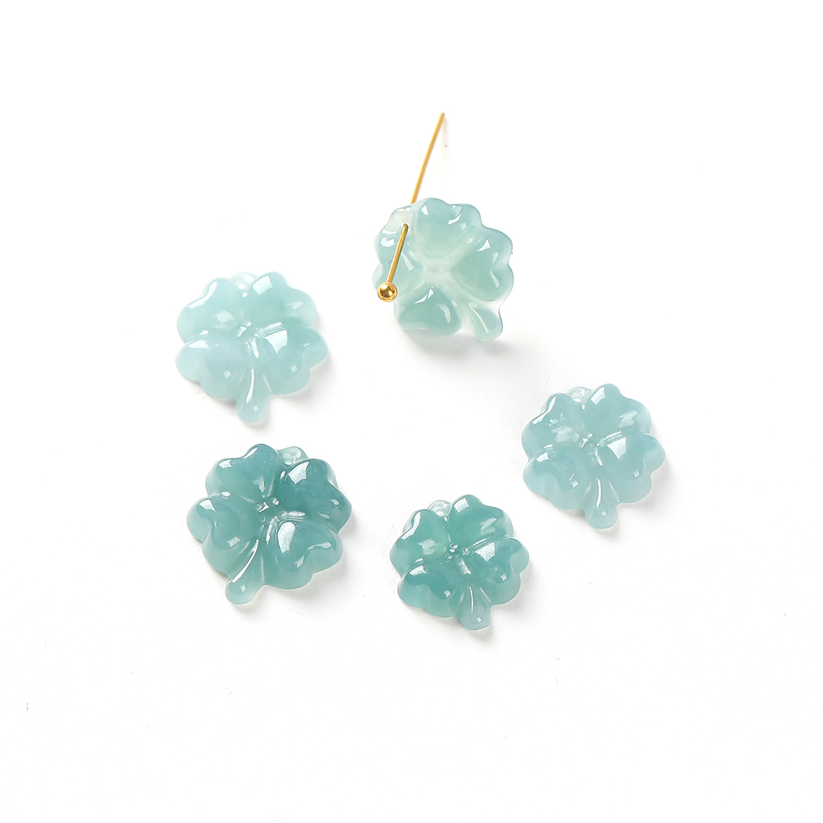1 Pc Natural Stone Guatemala J - Red Clover Flower บทวิจารณ์และราคา