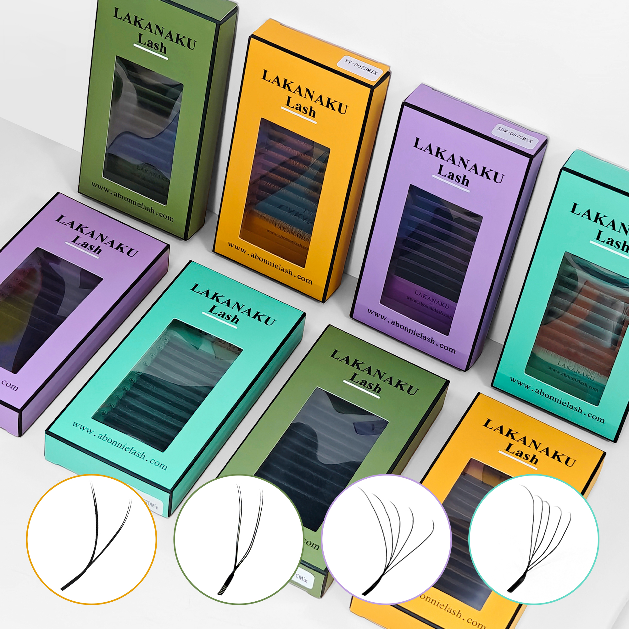LAKANAKU Angle Lashes YY 5D W  - Red Clover Flower บทวิจารณ์และราคา