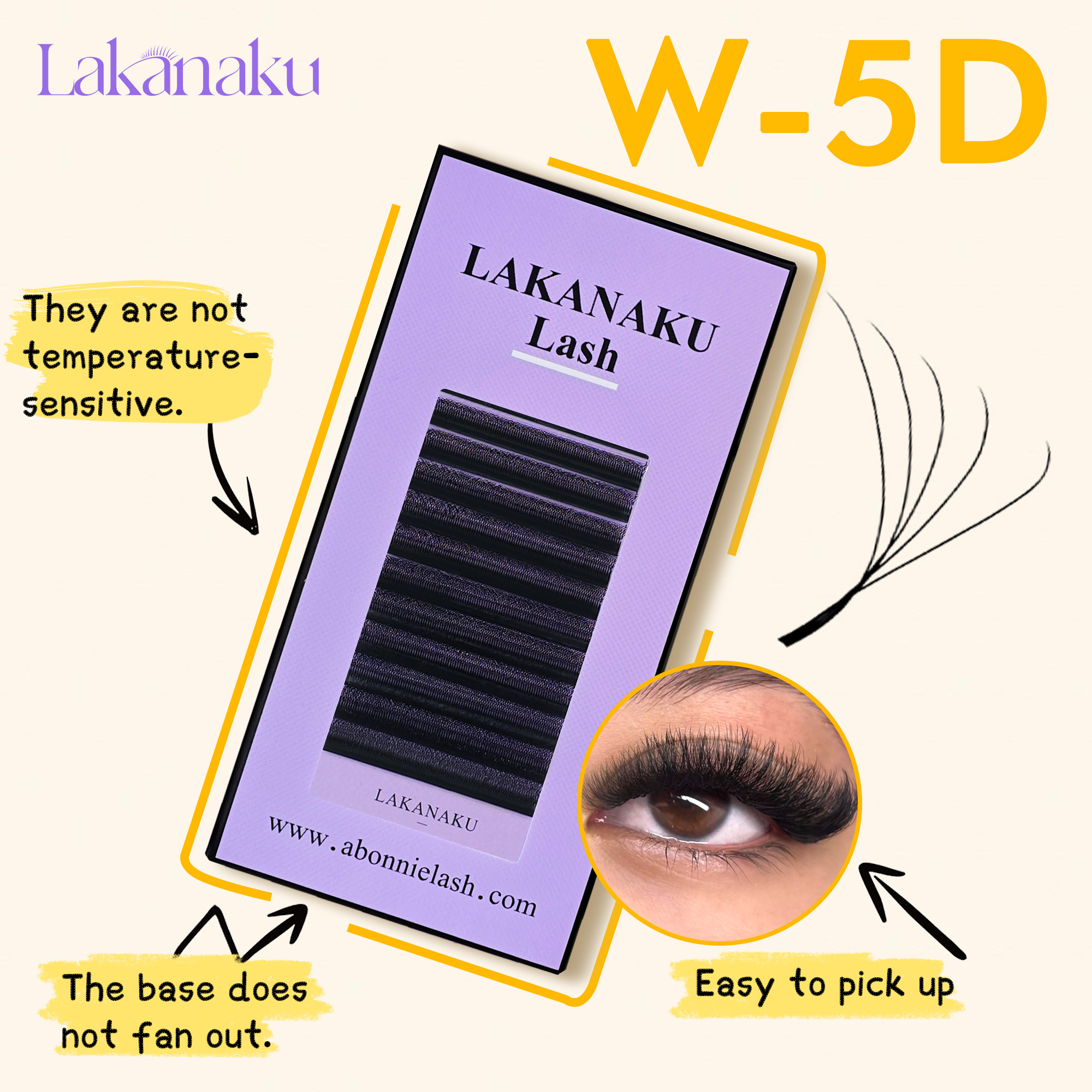 LAKANAKU Angle Lashes YY 5D W  - Red Clover Flower บทวิจารณ์และราคา
