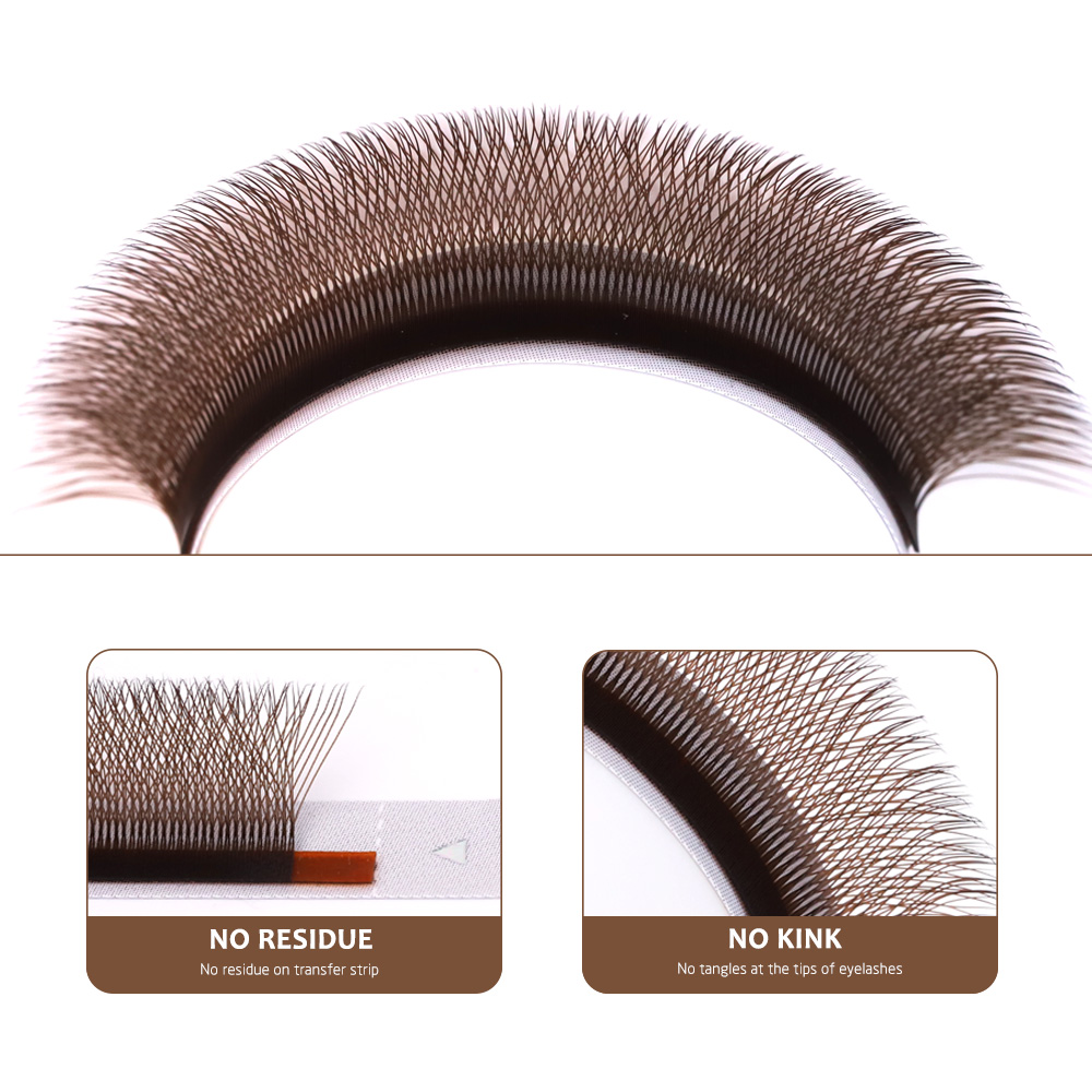 AGUUD Brown 4D W Shaped Eyelas - Red Clover Flower บทวิจารณ์และราคา